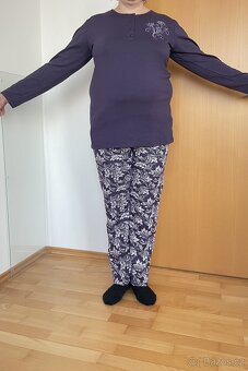 3XL Fialová sada 2 kusů dámského domácího oblečení/pyžama - 2