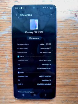 Samsung Galaxy S21 5G (G991B) Violet, 128GB pěkný stav - 2