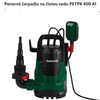 Elektrické ponorné vodní čerpadlo PETPK 400 A1 - 2