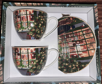 Vánoční sada hrníčků s talířky – The Christmas Collection - 2