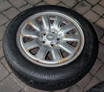 Opel Astra kola 16": plech. disky + zimní pneu - 2