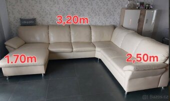 Moderní kožená sedací souprava do U, 4358 - 2
