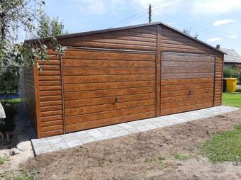 Plechová garáž 6,5x5,5m - 2