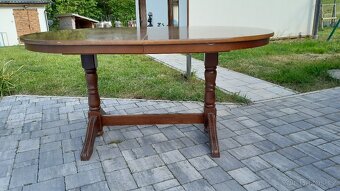 Dřevěný rozkládací masivní stůl - 2