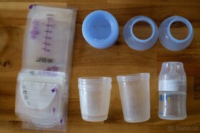 Odsávačka Philips Avent SCF 332/01 + drobné příslušenství - 2