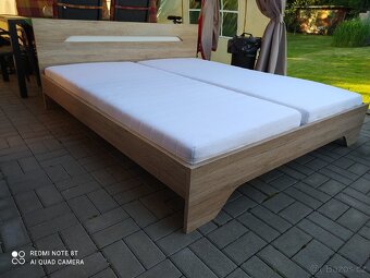 POSTEL S POLOHOVACÍMI ROŠTY A MOLITANOVYMI MATRACEMI 180x200 - 2