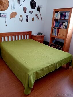 Bavlněný, zelený přehoz / pléd na postel - 2