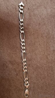 Stříbrný náramek 22cm - 2