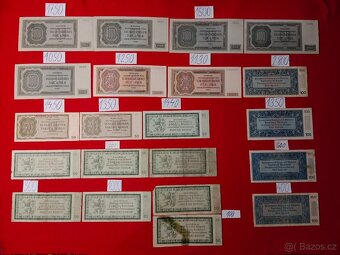 Protektorát Čechy a Morava druhá část ceny u každé bankovky - 2