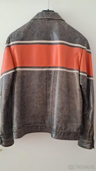 Pásnká kožená bunda L - 2