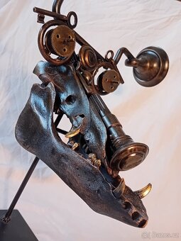 STEAMPUNK RECYCLE ART - PATINOVANÝ KOV - 2