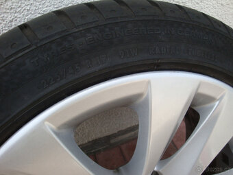 Alu kola letní pneu BMW E90 E91 E92 CONTINENTAL RSC 7,5mm - 2