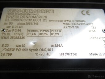 SEW-NOVÁ úhlová elektropřevodovka 400V.0,75kw-348ot.min. - 2