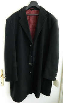 Prodám: černý pánský zimní kabát. Nový, nenošený, vel. 54 - 2