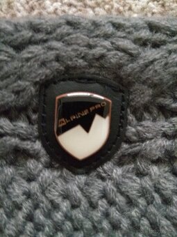 Nová unisex pletená zimní kruhová šála Alpine Pro - šedá - 2