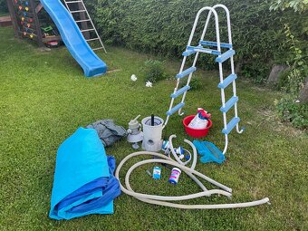 Bazén 6m3, filtrace, schůdky, plachta, organická chemie - 2