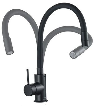 KUCHYŇSKÁ DŘEZOVÁ FLEXIBILNÍ BATERIE DELINIA ELLA / ČERNÁ - 2