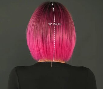 Paruka mikádo růžové ombre nová - 2