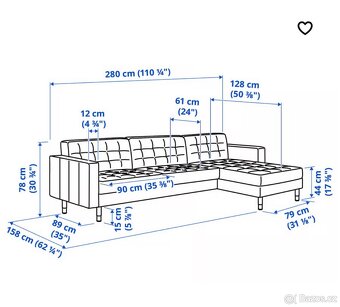 Ikea Landskrøna - 4 mistna pohovka - 2