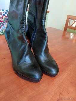 Celokožené kozačky velikost 40 - 2