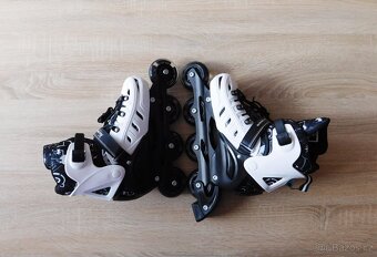 svítící nastavitelné inline brusle vel.39-42 - 2