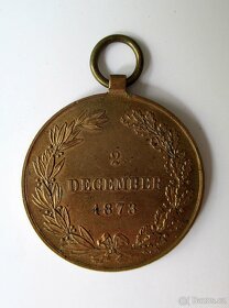 Vojnová medaila  – Franz Joseph – Rakúsko Uhorsko – 1873 - 2