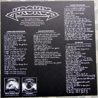LP deska - Krokus - One Vice At A Time + Fan Club list - 2