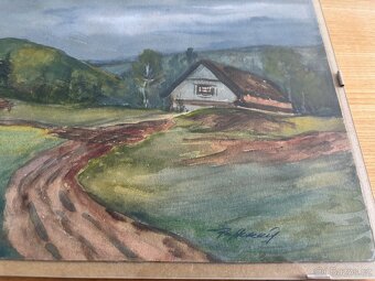 Obraz František Horký, Cesta k domu, olejomalba 40x30 - 2