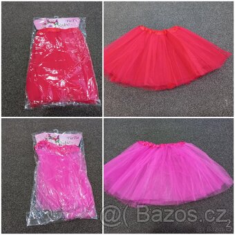 Nové tylové tutu sukně, délka 40 cm, cca 7-11 let - 2