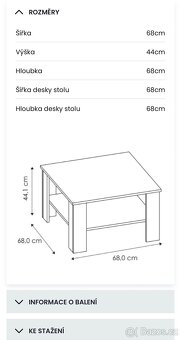 Konferenční stolek bílý - 2