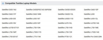 baterie 3817U pro notebooky Satellite C650,L750 (3hod) nové - 2