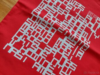 Ekologická červená plátěná taška Litomyšl 100% bavlna eko - 2