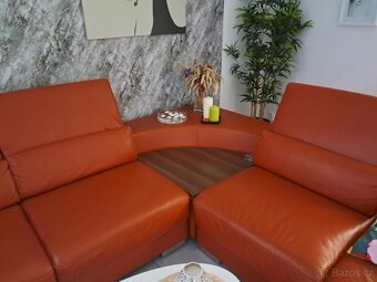 Rohová kožená sedačka - 2
