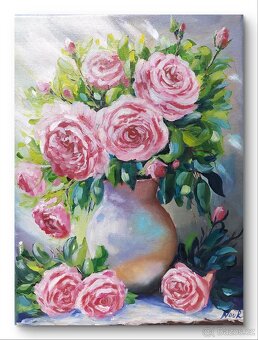 Olejomalba "Raní svět a růže " - 2