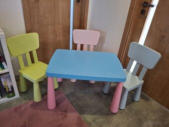 Stoleček a 3 židličky (Ikea) - 2