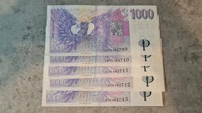 Výroční bankovky 1000 Kč s přítiskem ČNB - 30 let - 2