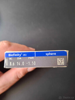 Kontaktní čočky měsíční CooperVision Biofinity -1,5 - 2
