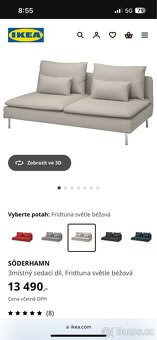 Sedací souprava 3 místná IKEA SÖDERHAMN - 2