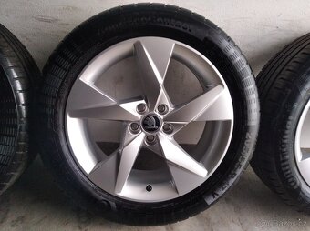 Prodám alu disky Škoda 5x100 R17 s letním pneu 205/55/17 - 2