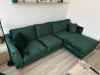 Rozkládací rohová sedačka s úložným prostorem - 2