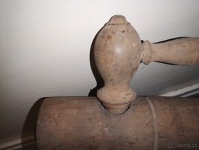 stará velká DŘEVĚNÁ PÍPA u sudu - stylová dekorace víno/pivo - 2