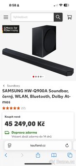 Soundbar Samsung Q900A + bezdrátové bedinky - 2
