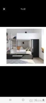 Patrová postel pro 2 děti + přistýka - 2