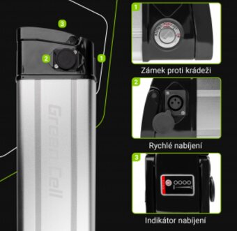 Green Cell Baterie Pro Elektrokola 36V 10,4Ah (NOVÁ) - 2