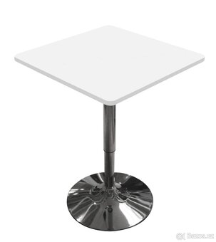 Bílý barový stůl 60×60 cm - 2