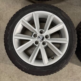 Alu kola Škoda, zimní Nokian 6mm 215/45 R16, 5x100 - 2