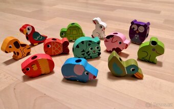 Sada dřevěných hraček a her Vilac vaření zvířátka hodiny - 2