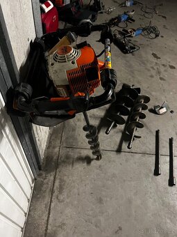 Stihl půdní vrták+ 90 150 200mm vrtáky+vrtací hlava 2x prodl - 2