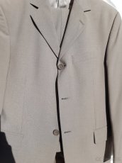 Komplet oblek sako+kalhoty - barva khaki - 2