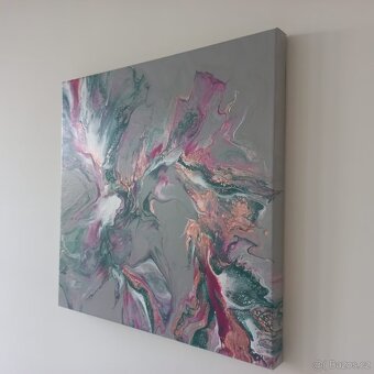 Galaxy Flow – abstraktní obraz technikou Dutch Pouring - 2